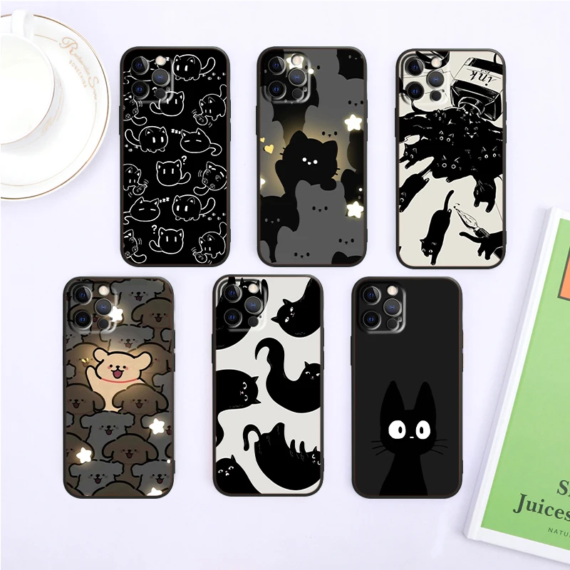 Cute Creative Kitten Glows For iPhone 15 14 13 12 11 XS XR X 8 7 SE Pro Max Plus Mini Black Cover Phone Case
Cute Creative Kitten Glows For iPhone 15 14 13 12 11 XS XR X 8 7 SE Pro Max Plus Mini Black Cover Phone Case