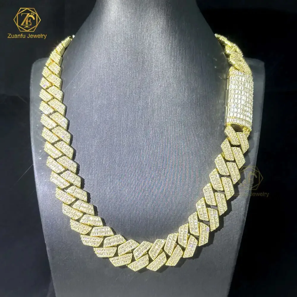 High Quality Hip Hop Cuban Link Necklace Women Baguette Moissanite 925 Silver Cuban Link Chain Necklace Bracelet
High Quality Hip Hop Cuban Link Necklace Women Baguette Moissanite 925 Silver Cuban Link Chain Necklace Bracelet