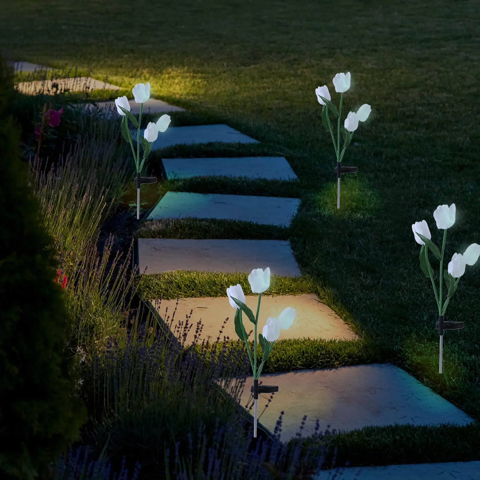 Solar Tulip Garden LED Flower Stake Lights Waterproof Outdoor Solar Powered Lawn Pathway Decoration Lights Garden Flower Light
Solar Tulip Garden LED Flower Stake Lights Waterproof Outdoor Solar Powered Lawn Pathway Decoration Lights Garden Flower Light