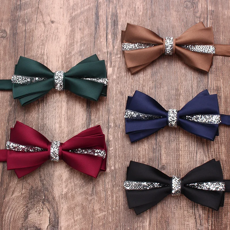 Solid color diamond-encrusted double-layer business bow tie men's and women's wedding banquet shirt suit accessories bow tie
Solid color diamond-encrusted double-layer business bow tie men's and women's wedding banquet shirt suit accessories bow tie