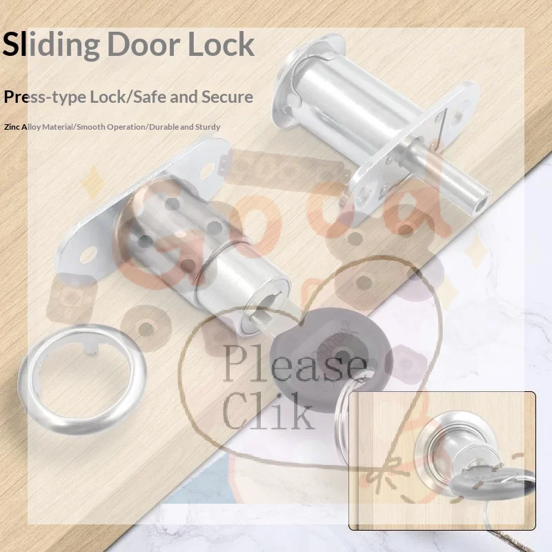 【HG】Press Type Sliding Door Lock Zinc Alloy Plunger Lock For Cabinet Drawer And Wardrobe Security
【HG】Press Type Sliding Door Lock Zinc Alloy Plunger Lock For Cabinet Drawer And Wardrobe Security