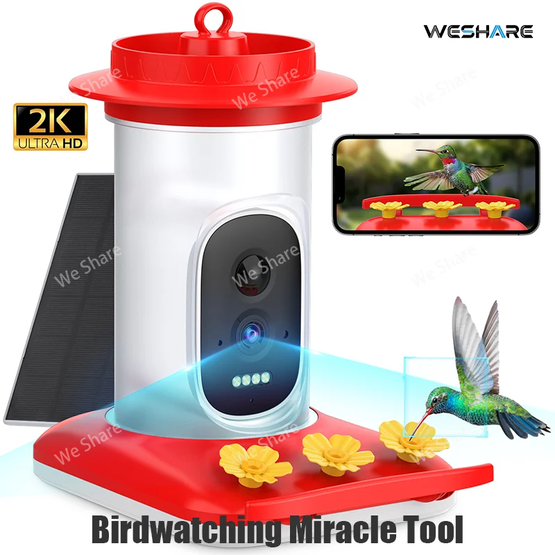AI Solar WiFi Hummingbird Feeder 5MP Panoramic Camera IP66 Smart Ant-Proof Remote Birdwatching Miracle Tool
AI Solar WiFi Hummingbird Feeder 5MP Panoramic Camera IP66 Smart Ant-Proof Remote Birdwatching Miracle Tool