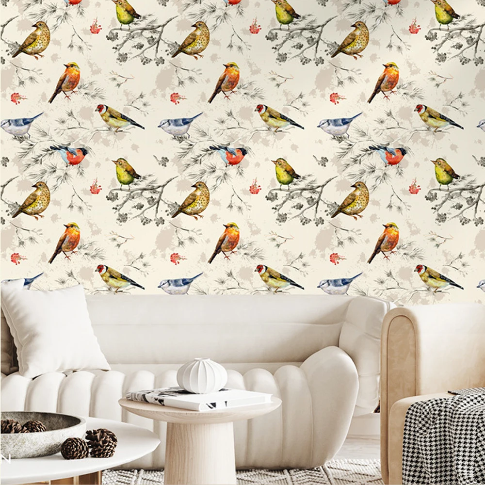 DIY Self Adhesive Wallpaper Vinyl Wall Furniture Stickers Living Room Background Floral Bird Pattern Wallpaper Home Decor
DIY Self Adhesive Wallpaper Vinyl Wall Furniture Stickers Living Room Background Floral Bird Pattern Wallpaper Home Decor