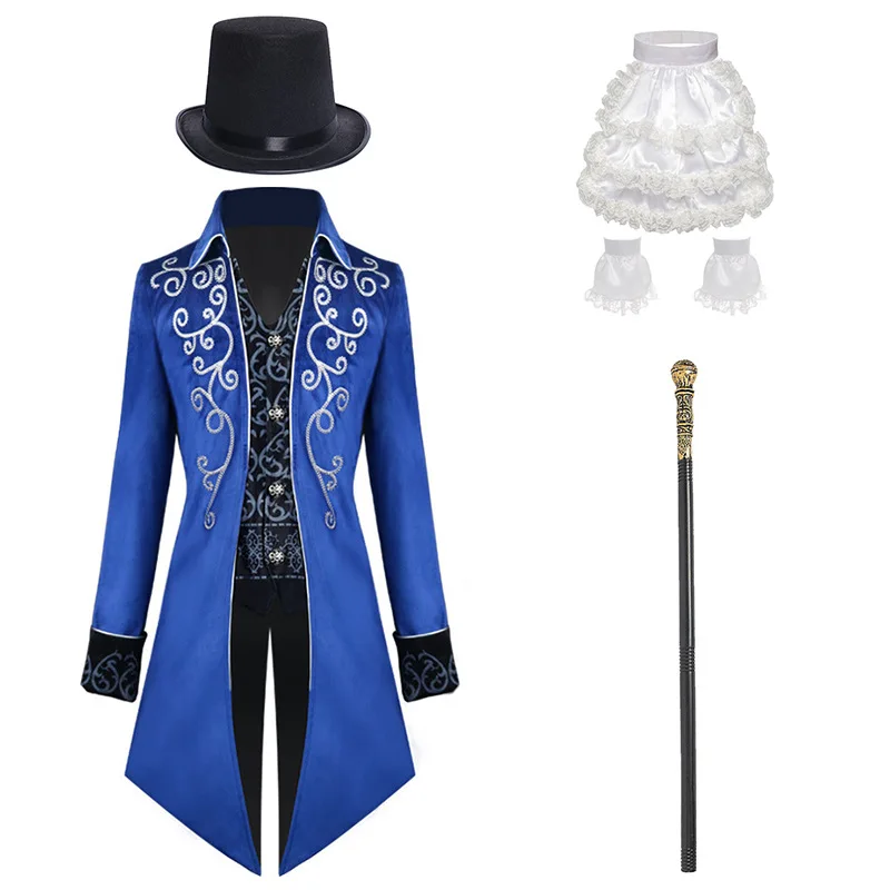 New Style American Tuxedo Christmas Medieval Retro Costume Mid-length Punk New Men's Overcoat
New Style American Tuxedo Christmas Medieval Retro Costume Mid-length Punk New Men's Overcoat