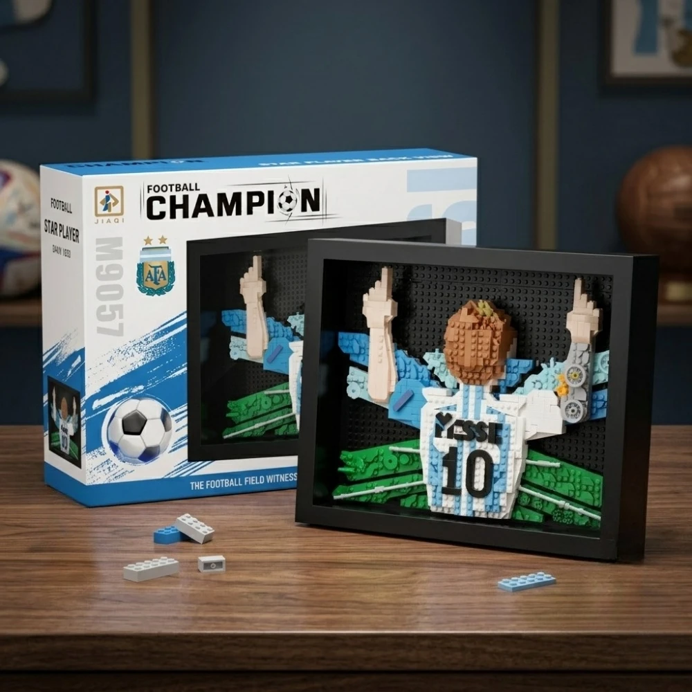 Micro Bricks Soccer Jersey Frame Model, 3D Football Star Memorabilia, Creative Champion Souvenir, Home Decor, STEM Puzzle Gift
Micro Bricks Soccer Jersey Frame Model, 3D Football Star Memorabilia, Creative Champion Souvenir, Home Decor, STEM Puzzle Gift
