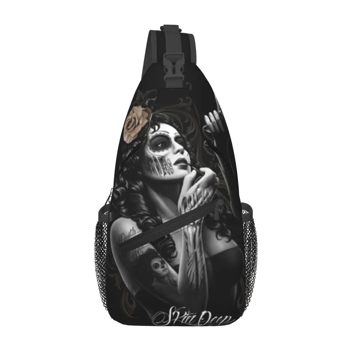 Makeup Skull Crossbody Backpack Sling Shoulder Bag Durable Adjustable Gym Bag Cycling Travel Hiking Daypack
Makeup Skull Crossbody Backpack Sling Shoulder Bag Durable Adjustable Gym Bag Cycling Travel Hiking Daypack
