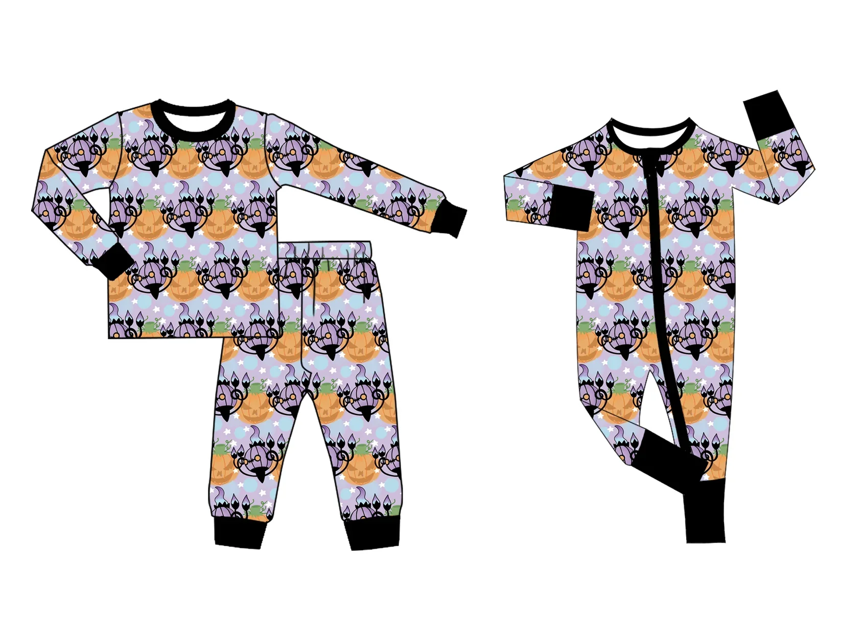 New Halloween Pajamas Set Boutique Baby Festival Milk Silk 2-piece Set Horror Pumpkin Candlestick Print Baby One-piece Zipper
New Halloween Pajamas Set Boutique Baby Festival Milk Silk 2-piece Set Horror Pumpkin Candlestick Print Baby One-piece Zipper
