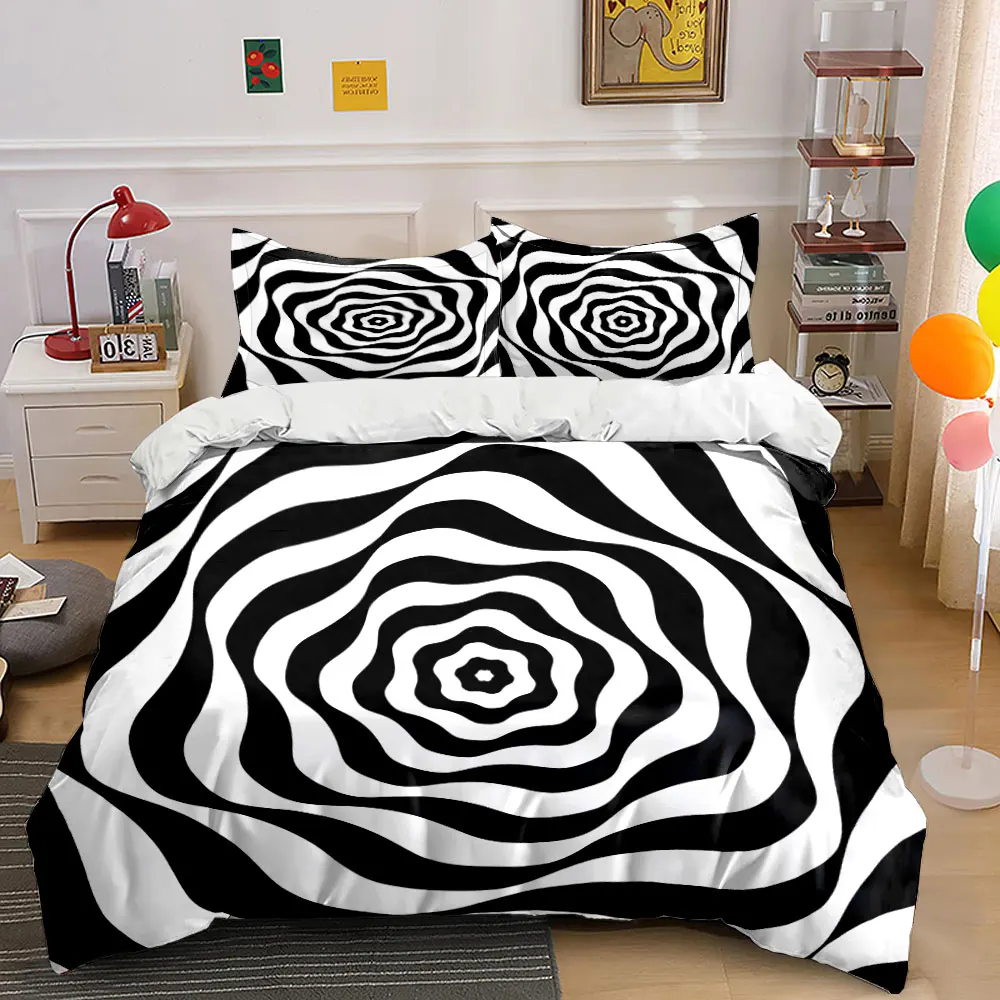 "Black and White Abstract Set" Exquisite three-piece bedding set gift for kids and adults
"Black and White Abstract Set" Exquisite three-piece bedding set gift for kids and adults