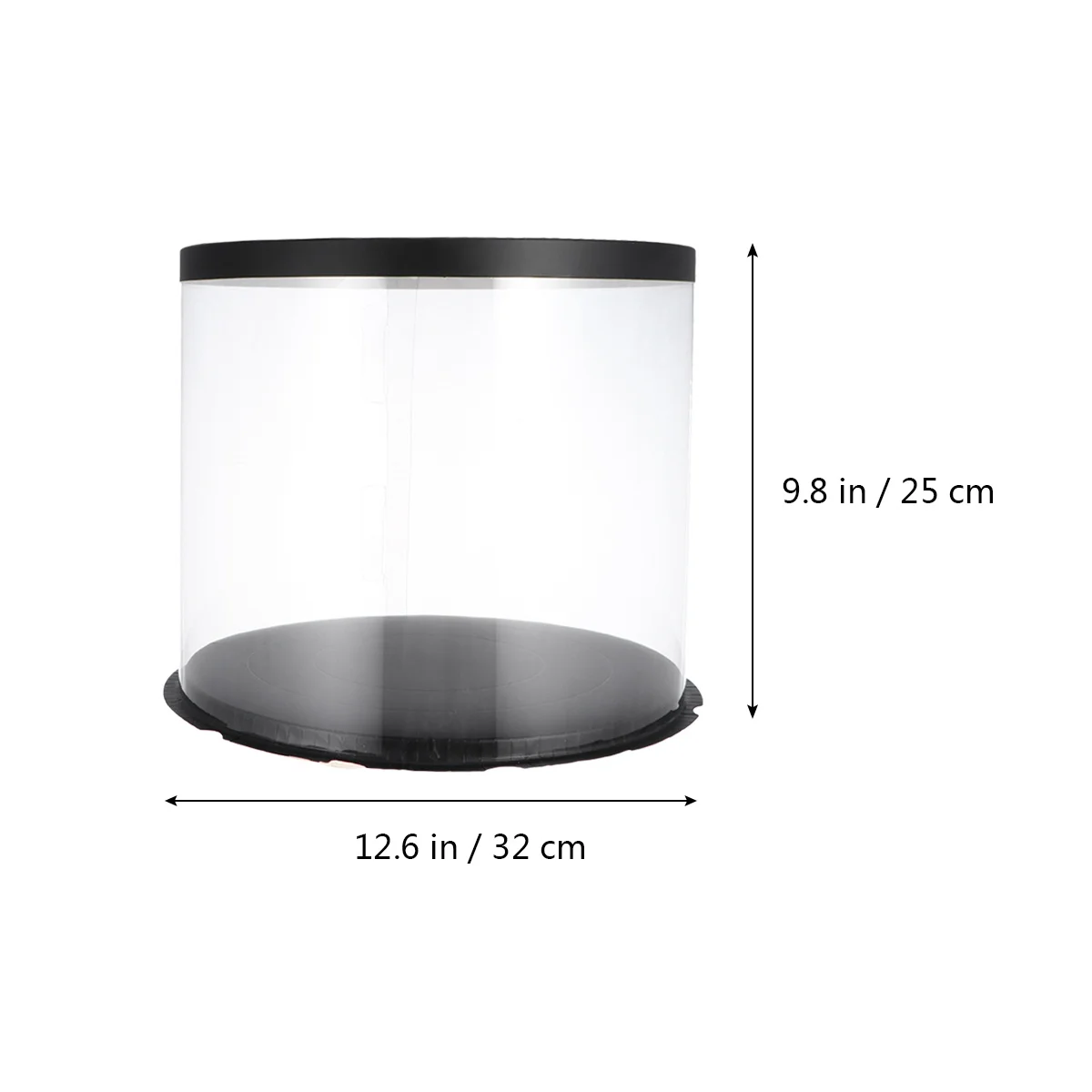 Round Cake Box Transparent Bakery Packaging Food Crisper For Dessert Shop Home Party Favors Gift Box Storage Black 10Inch 
Round Cake Box Transparent Bakery Packaging Food Crisper For Dessert Shop Home Party Favors Gift Box Storage Black 10Inch