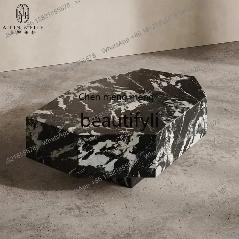 182Q Italian minimalist natural black marble coffee table designer living room sofa coffee table
182Q Italian minimalist natural black marble coffee table designer living room sofa coffee table