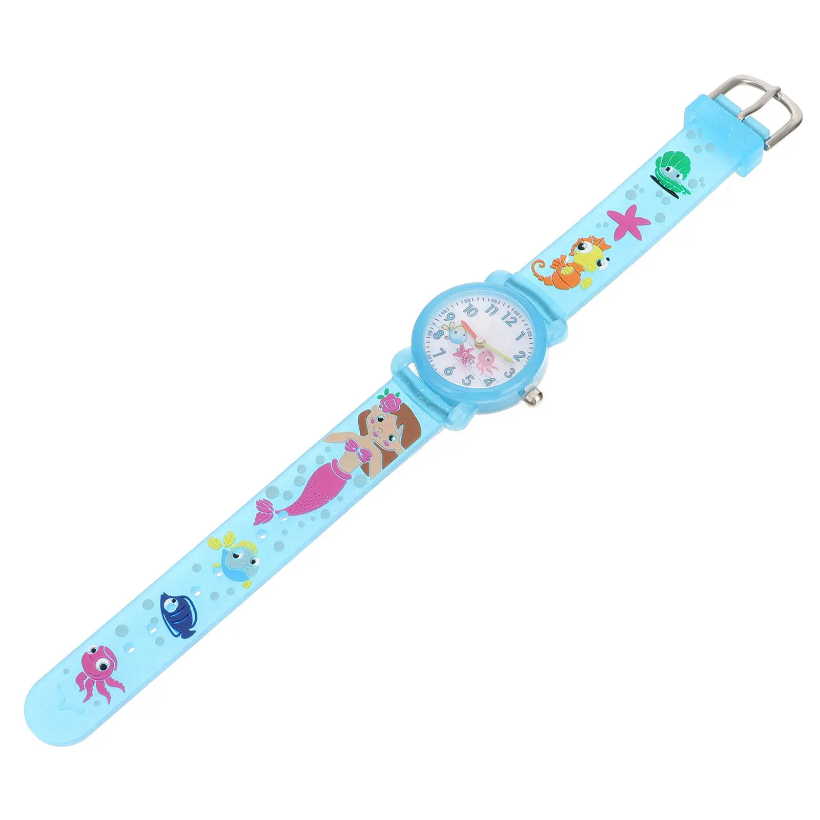1pc Cartoon Watch Mermaid Pattern Comfortable Fit For Student Time Learning Aid Birthday Christmas Gift Waterproof
1pc Cartoon Watch Mermaid Pattern Comfortable Fit For Student Time Learning Aid Birthday Christmas Gift Waterproof