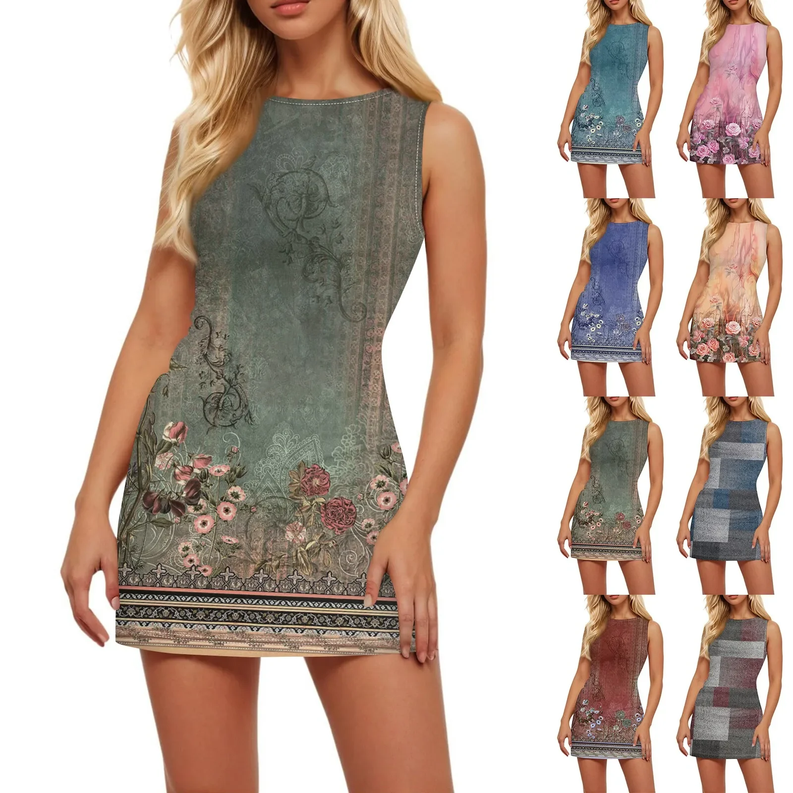 Robe Femme Nouveauté 2024 Summer Dress For Women Casual Printed V-Neck Sleeveless Beach Swing Dress 한국 동대문 고퀄 의류 платье женское
Robe Femme Nouveauté 2024 Summer Dress For Women Casual Printed V-Neck Sleeveless Beach Swing Dress 한국 동대문 고퀄 의류 платье женское