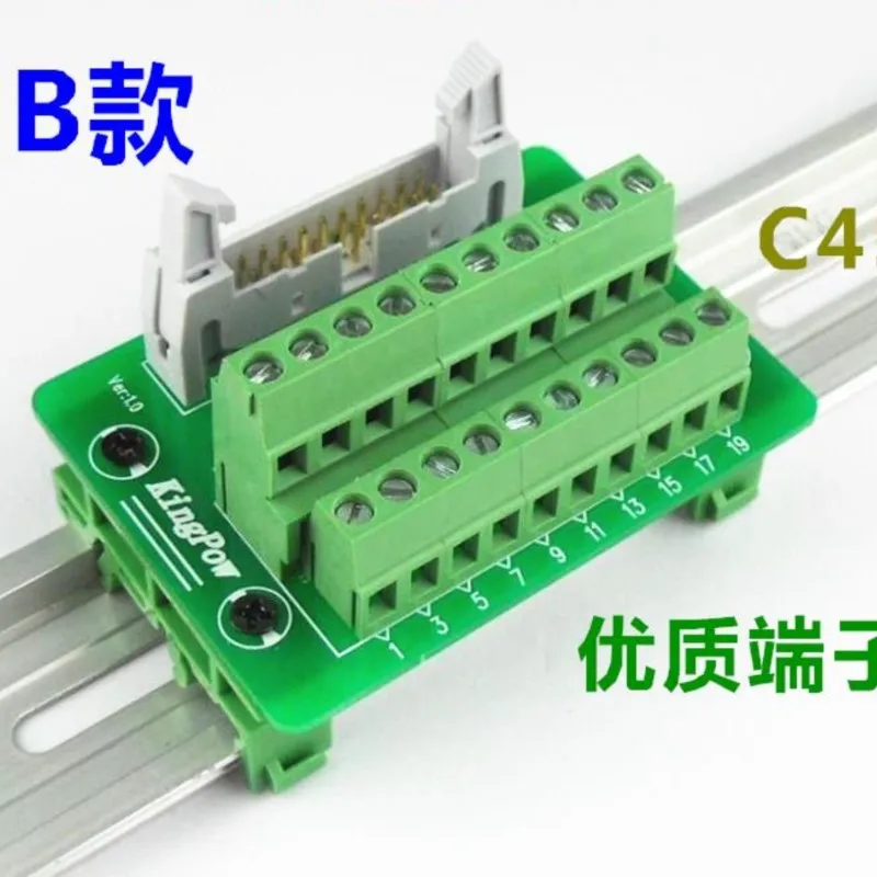 IDC20P Male To 20P Terminal Block Breakout Board Adapter PLC Relay Terminals DIN Rail Mounted
IDC20P Male To 20P Terminal Block Breakout Board Adapter PLC Relay Terminals DIN Rail Mounted