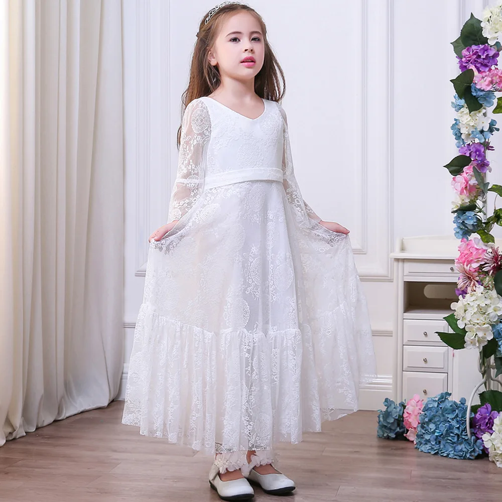 Белое Кружевное Тюлевое платье с цветочным принтом для девочек, Свадебное бальное платье с длинными рукавами и V-образным вырезом для детей, для дня рождения, принцессы, для первого причастия, новинка 2024
Белое Кружевное Тюлевое платье с цветочным принтом для девочек, Свадебное бальное платье с длинными рукавами и V-образным вырезом для детей, для дня рождения, принцессы, для первого причастия, новинка 2024
