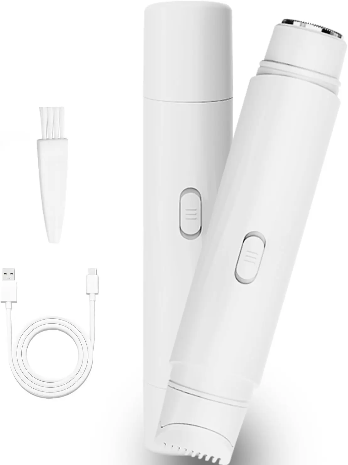 Перезаряжаемый водонепроницаемый триммер для бикини 2-в-1 для женщин — электробритва для тела, лица, ног, рук (белый)
Перезаряжаемый водонепроницаемый триммер для бикини 2-в-1 для женщин — электробритва для тела, лица, ног, рук (белый)