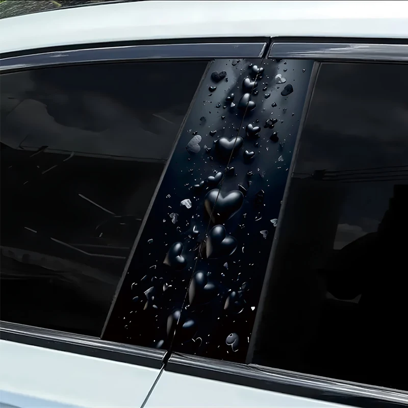 2 наклейки на B-стойку автомобиля, защитная виниловая пленка с сердечками
2 наклейки на B-стойку автомобиля, защитная виниловая пленка с сердечками