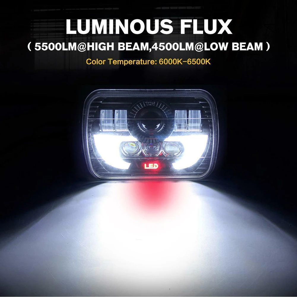 Rectangular 90W LED Headlights High Low Beam 3850LM High Brightness 6000K Work Lights Off-road Truck Pickup Modification Parts 
Rectangular 90W LED Headlights High Low Beam 3850LM High Brightness 6000K Work Lights Off-road Truck Pickup Modification Parts