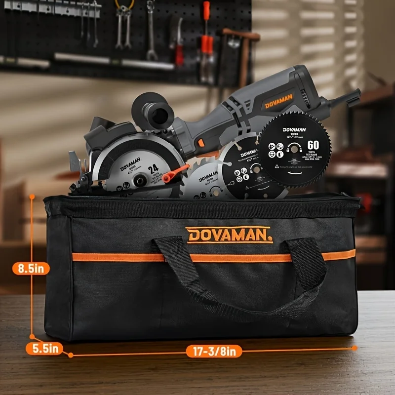 Circular Saw, 5.8A 4-1/2" Compact Circular Saw W/Contractor Bag, Laser Guide, Metal Auxiliary Handle, Multi-Material Cuts W/ 6 Saw Blades, Tool-Free Adjustment Of Angle & Depth (Max 1-11/16")
Circular Saw, 5.8A 4-1/2" Compact Circular Saw W/Contractor Bag, Laser Guide, Metal Auxiliary Handle, Multi-Material Cuts W/ 6 Saw Blades, Tool-Free Adjustment Of Angle & Depth (Max 1-11/16")