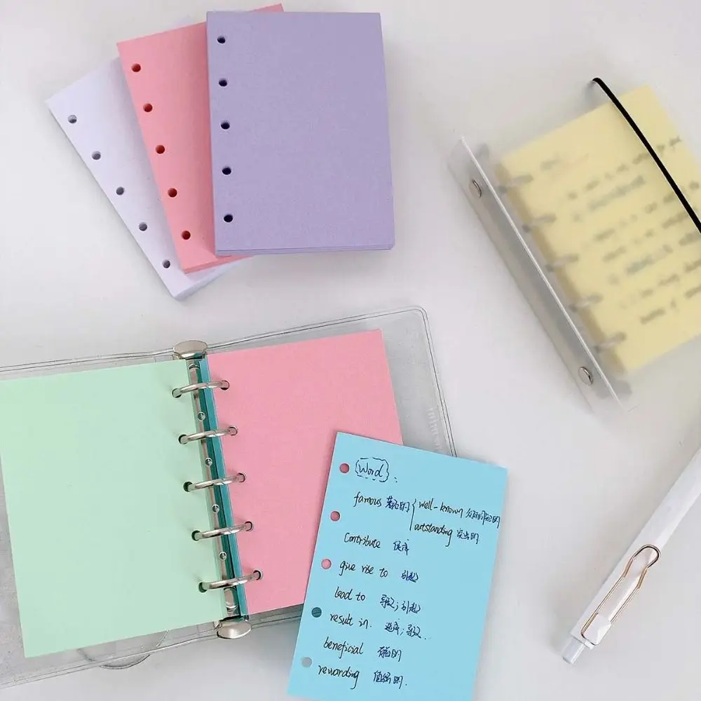50Sheets A8 M5 Loose Leaf Refill Paper 5-Ring Candy Color Refill Spiral Binder Inner Pages Indexing Cards Inside Paper
50Sheets A8 M5 Loose Leaf Refill Paper 5-Ring Candy Color Refill Spiral Binder Inner Pages Indexing Cards Inside Paper
