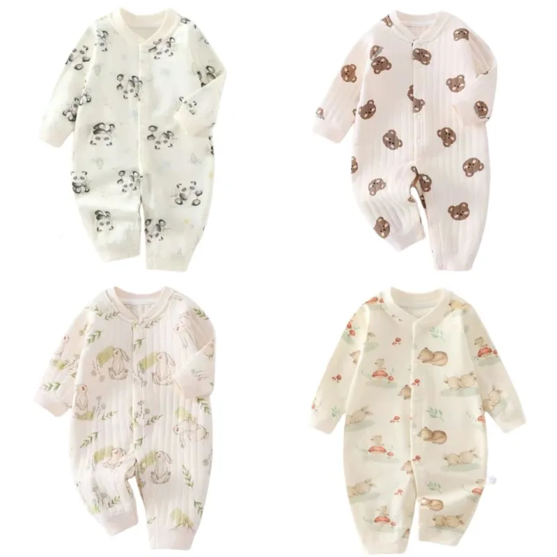 Комбинезон для новорожденных, хлопковый комбинезон с рисунком панды и кролика, осенне-зимний наряд для малышей, комбинезон для малышей, детская одежда для мальчиков и девочек
Комбинезон для новорожденных, хлопковый комбинезон с рисунком панды и кролика, осенне-зимний наряд для малышей, комбинезон для малышей, детская одежда для мальчиков и девочек