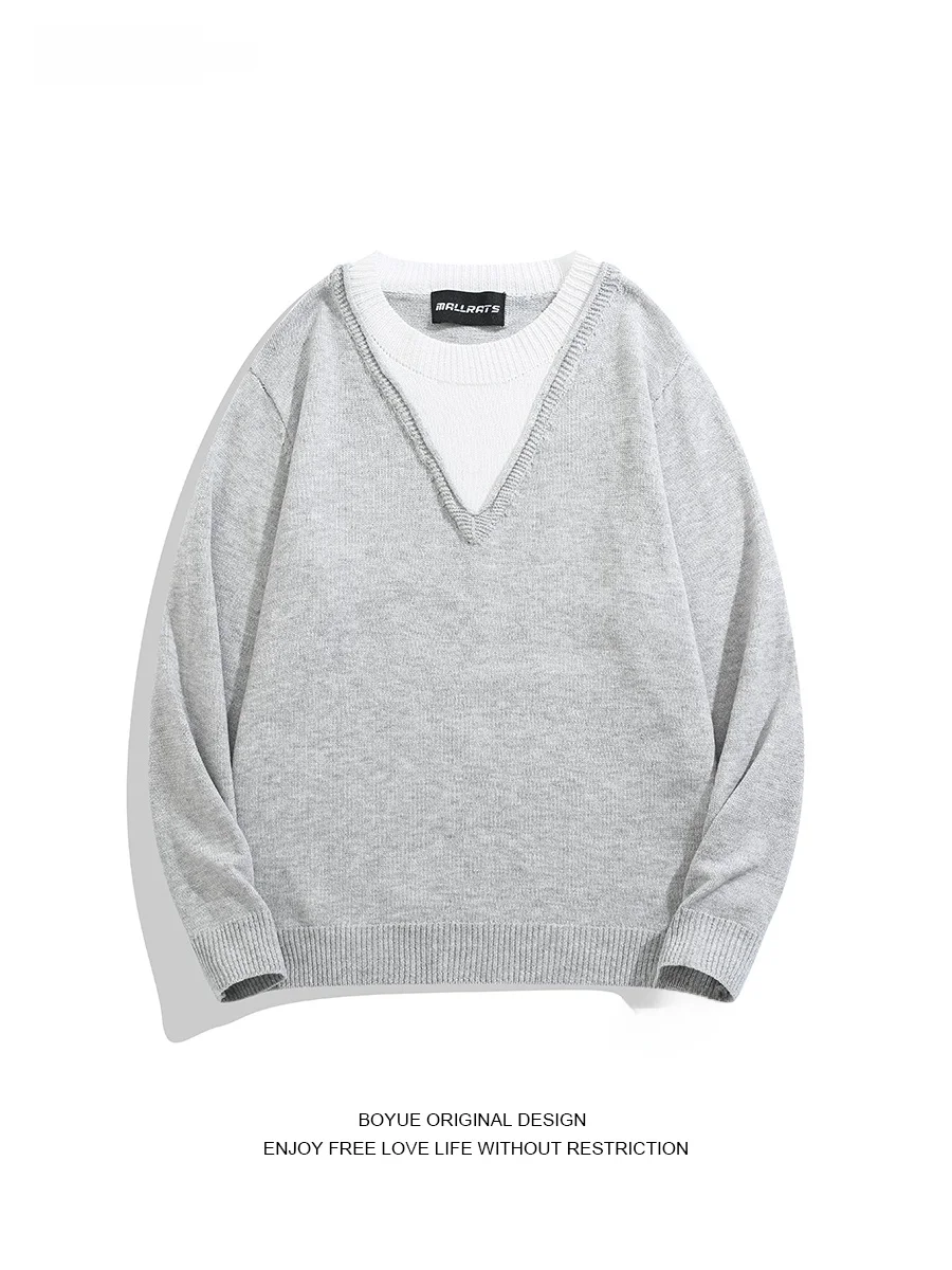 Boyue Deep V Ne Casual Knitwear ex Loose Fit Color Base Layer Fake Two-Piece Sle Winter Warm Long Sve Sweater
Boyue Deep V Ne Casual Knitwear ex Loose Fit Color Base Layer Fake Two-Piece Sle Winter Warm Long Sve Sweater