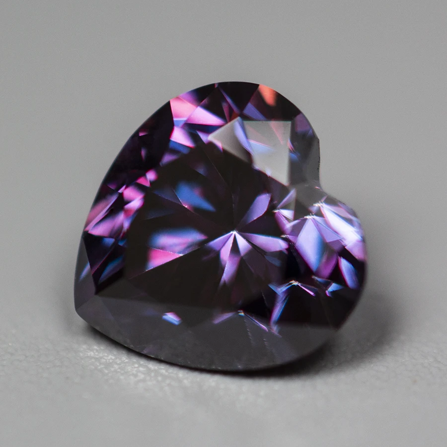 Royal Purple Moissanite Stone Heart Cut Luxurious Color 0.5-5.0ct Loose Gemstone Positive Pass Tester Certified with GRA
Royal Purple Moissanite Stone Heart Cut Luxurious Color 0.5-5.0ct Loose Gemstone Positive Pass Tester Certified with GRA