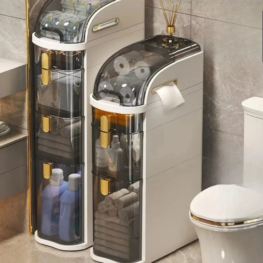 Bathroom Narrow Gap Storage Cabinet, Drawer-Type Toilet Organizer, Plastic Slim Bathroom Storage, Compact Side Cabinet
Bathroom Narrow Gap Storage Cabinet, Drawer-Type Toilet Organizer, Plastic Slim Bathroom Storage, Compact Side Cabinet