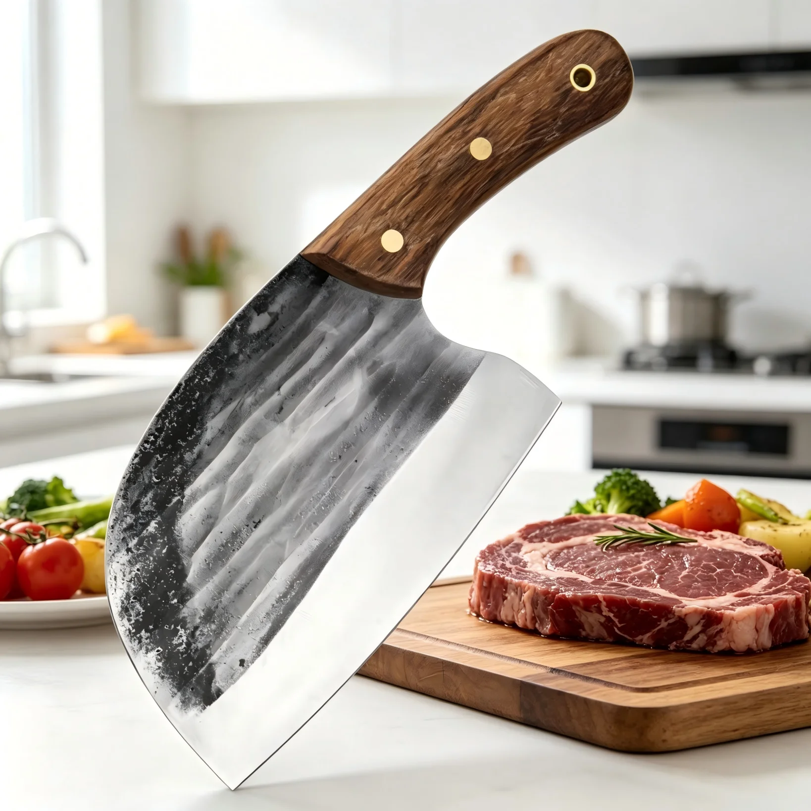 XITUO Full Tang Kitchen Knife 5cr15 High Carbon Steel Wide Blade Cleaver, Chicken Wing Wood Handle, with Leather Knife Cover
XITUO Full Tang Kitchen Knife 5cr15 High Carbon Steel Wide Blade Cleaver, Chicken Wing Wood Handle, with Leather Knife Cover