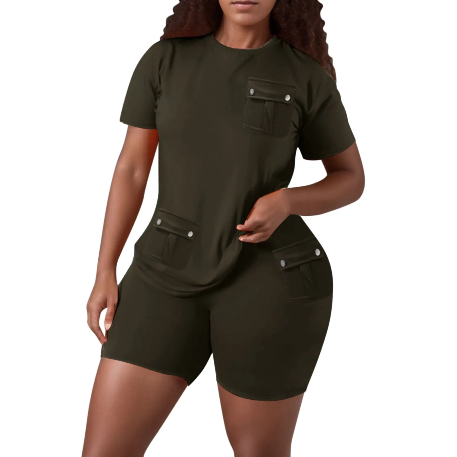 Women Two Piece Set Summer Short Sleeve O-Neck Tee Tops+Pencil Shorts Suits Tracksuits Outfit Solid T Shirts Jogging Suits
Women Two Piece Set Summer Short Sleeve O-Neck Tee Tops+Pencil Shorts Suits Tracksuits Outfit Solid T Shirts Jogging Suits