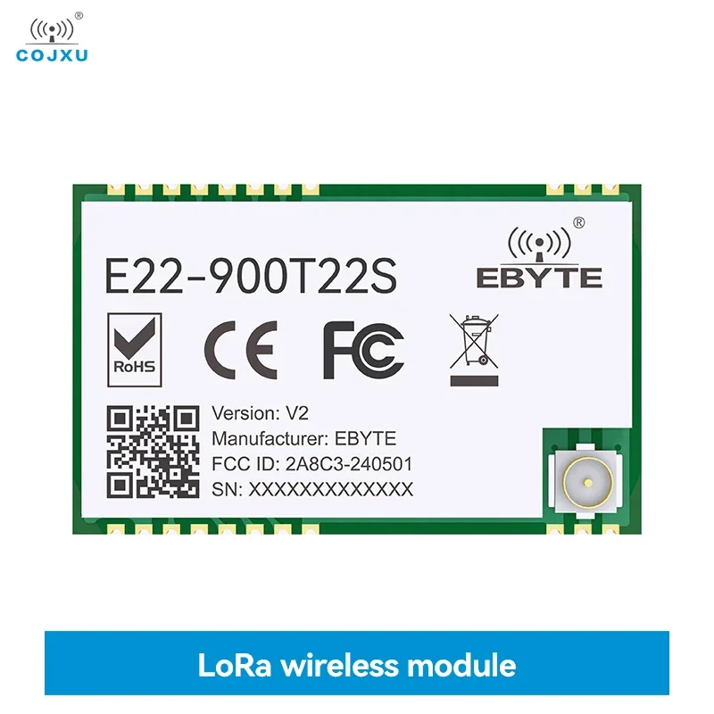 Модуль LoRa 868 МГц 22 дБм 5 км COJXU E22-900T22S1BБеспроводной приемопередатчик Передатчик Приемник UART LoRa RF модуль
Модуль LoRa 868 МГц 22 дБм 5 км COJXU E22-900T22S1BБеспроводной приемопередатчик Передатчик Приемник UART LoRa RF модуль