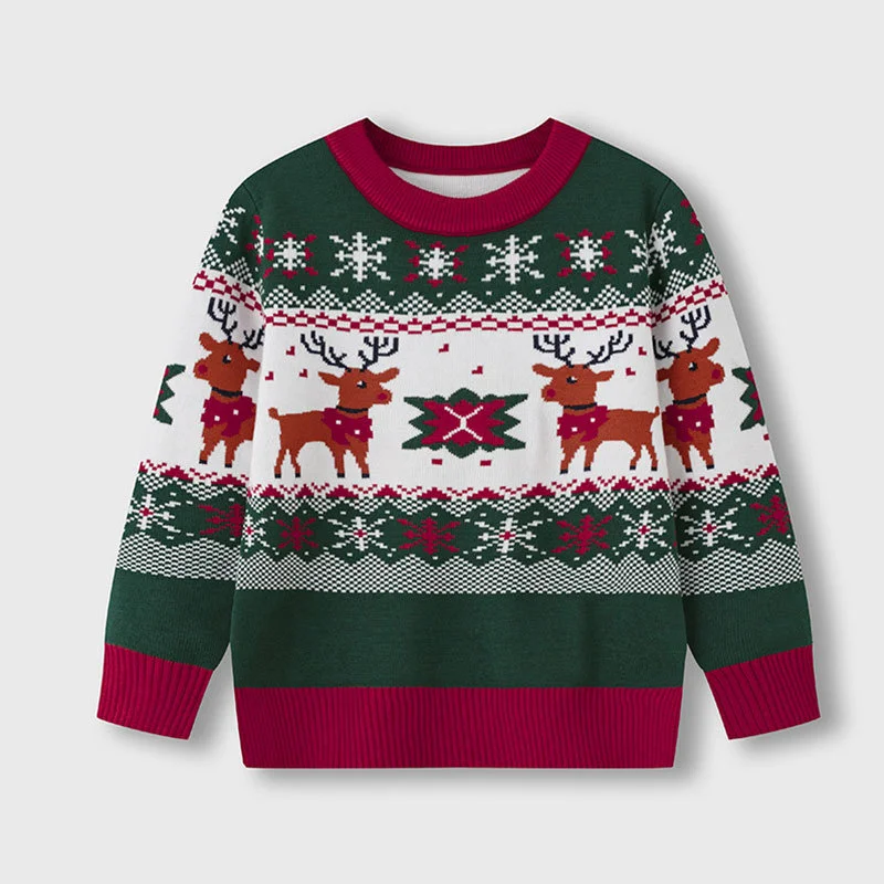 Christmas Children's Sweater 2025 New Boys Girls Autumn Winter Cartoon Deer Warm Pullover Baby Kids Unisex Knitted Jumper
Christmas Children's Sweater 2025 New Boys Girls Autumn Winter Cartoon Deer Warm Pullover Baby Kids Unisex Knitted Jumper