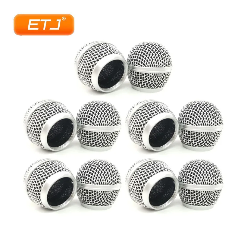 10pcs Microphone Ball Mesh Grille Silver Beta58 SM 58 Microphone Accessories Ball Head Replacement
10pcs Microphone Ball Mesh Grille Silver Beta58 SM 58 Microphone Accessories Ball Head Replacement