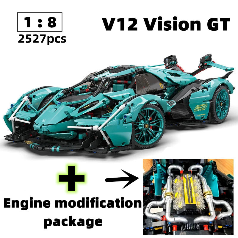 MOC Lambo V12 Vision GT Super Sports Car Model Building Block Bricks Educational Toy Gifts
MOC Lambo V12 Vision GT Super Sports Car Model Building Block Bricks Educational Toy Gifts