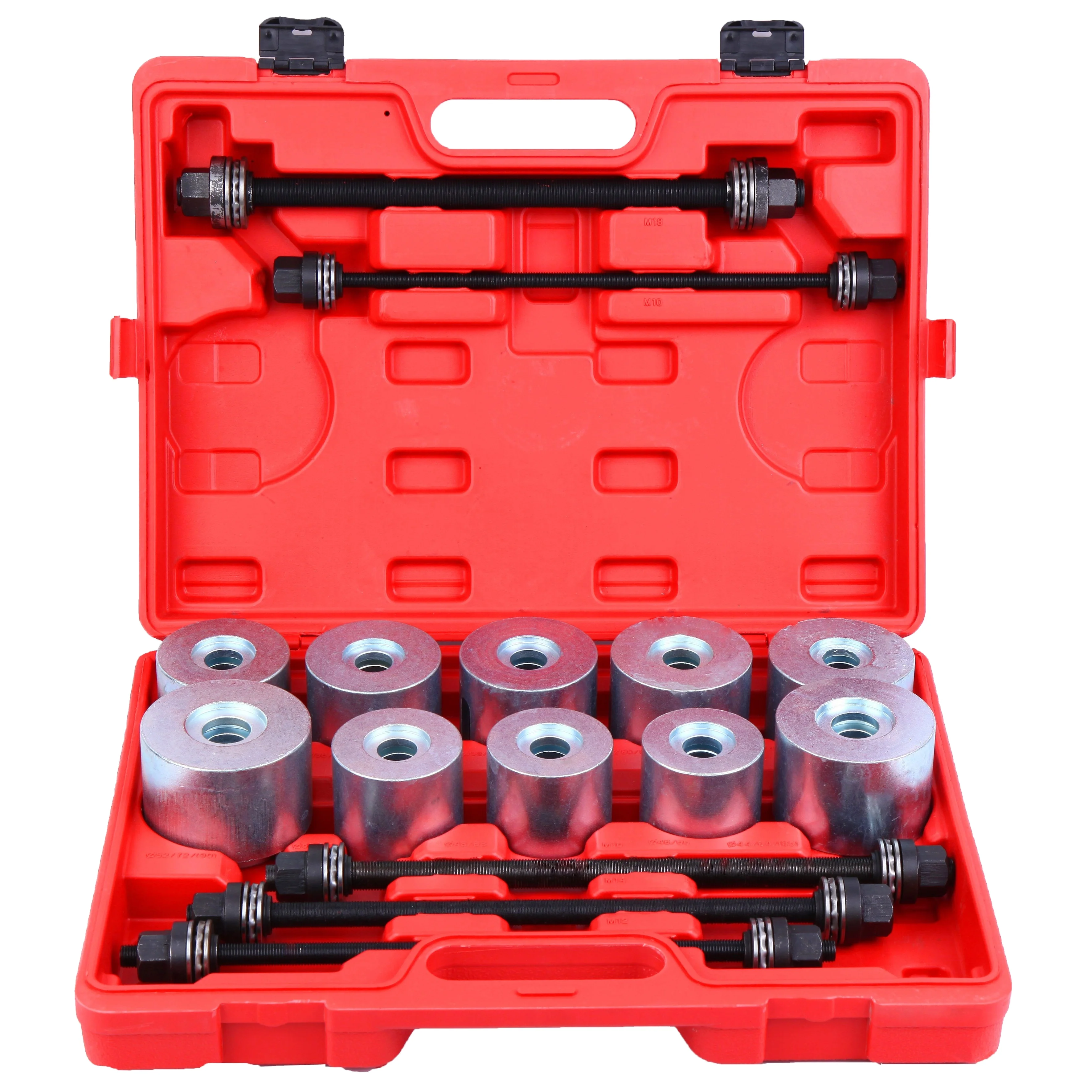 27 Pcs Universal Press & Pull Sleeve Kit Bush Bearing Removal Insertion Tool Set
27 Pcs Universal Press & Pull Sleeve Kit Bush Bearing Removal Insertion Tool Set
