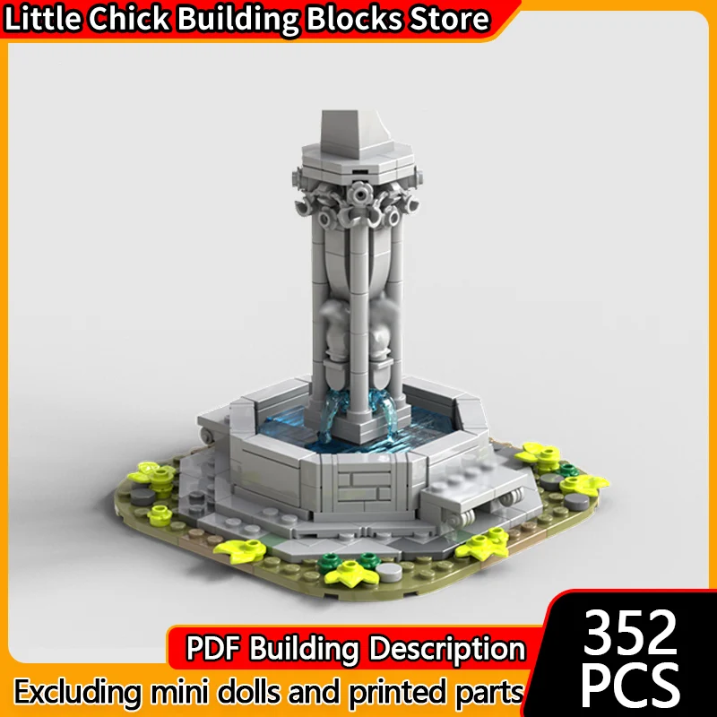 Модель City Street View MOC, строительные кирпичи, средневековый городской фонтан, модульная технология, детские праздничные подарки, сборные игрушки, костюм
Модель City Street View MOC, строительные кирпичи, средневековый городской фонтан, модульная технология, детские праздничные подарки, сборные игрушки, костюм