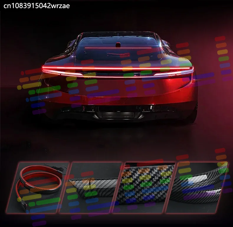 1.2M Led Tail Spoiler Light Universal Car Turn Signal Driving Brake Flash Trunk Lip Racing Tail Lamp Carbon Fiber RGB
1.2M Led Tail Spoiler Light Universal Car Turn Signal Driving Brake Flash Trunk Lip Racing Tail Lamp Carbon Fiber RGB