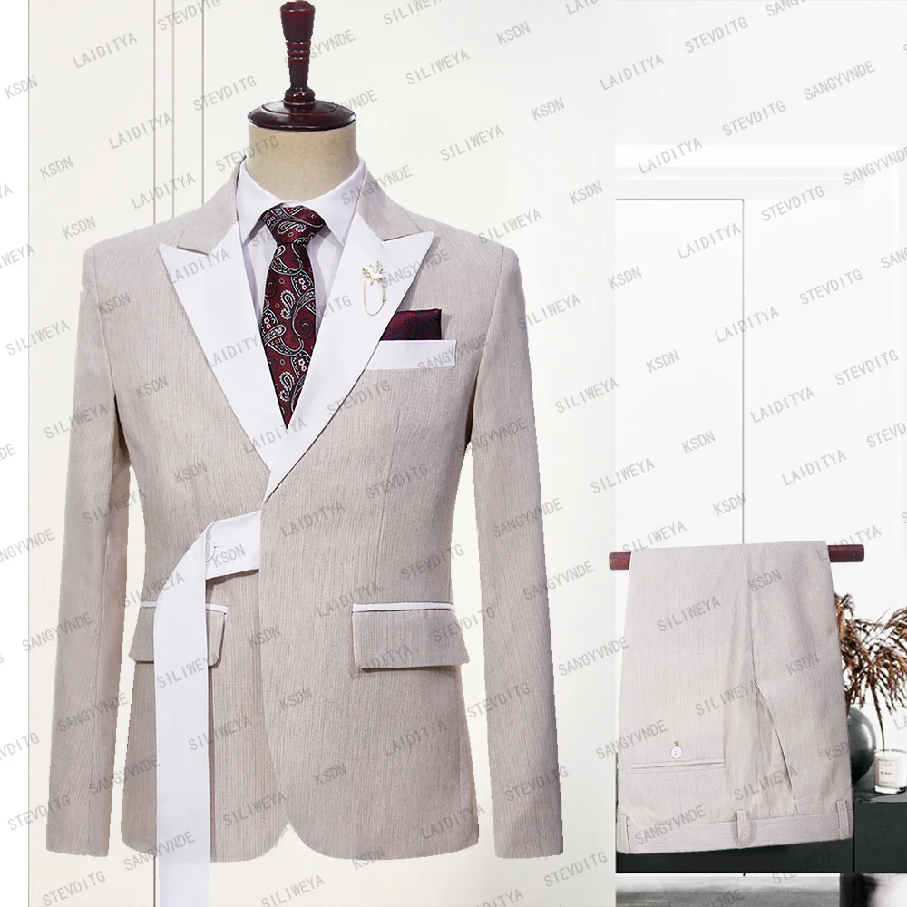 2023 New Customized Men's Belt Set Business Formal Pointed Lapel Men's Groom Wedding Fashion Slim Fit Two Piece Jacket and Pants
2023 New Customized Men's Belt Set Business Formal Pointed Lapel Men's Groom Wedding Fashion Slim Fit Two Piece Jacket and Pants