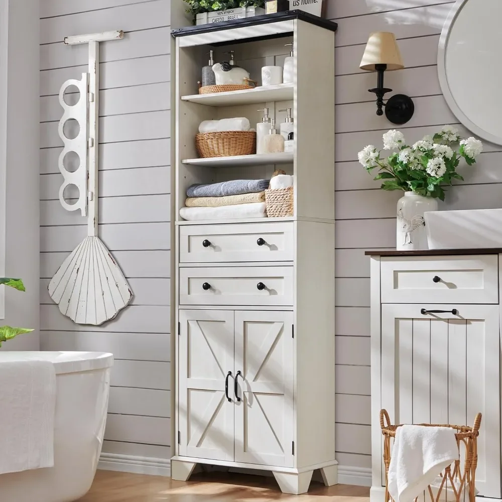 Farmhouse Bathroom Storage Cabinet, with Drawer, Adjustable Shelf, Cabinet for Bathroom, Kitchen, Living Room, Off White
Farmhouse Bathroom Storage Cabinet, with Drawer, Adjustable Shelf, Cabinet for Bathroom, Kitchen, Living Room, Off White