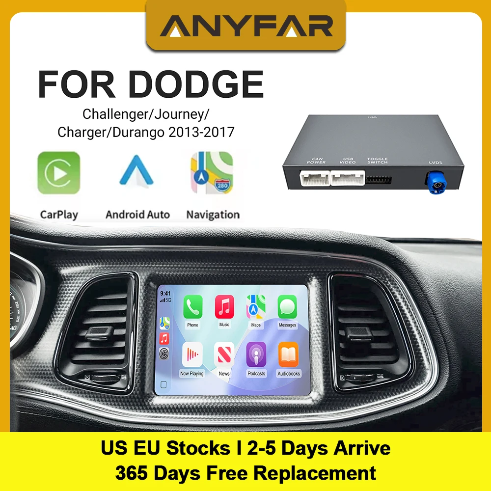 Wireless CarPlay For Dodge Challenger Journey Charger Durango Original Car Screen Upgrade Wireless CarPlay Android Auto Decoder Box
Wireless CarPlay For Dodge Challenger Journey Charger Durango Original Car Screen Upgrade Wireless CarPlay Android Auto Decoder Box