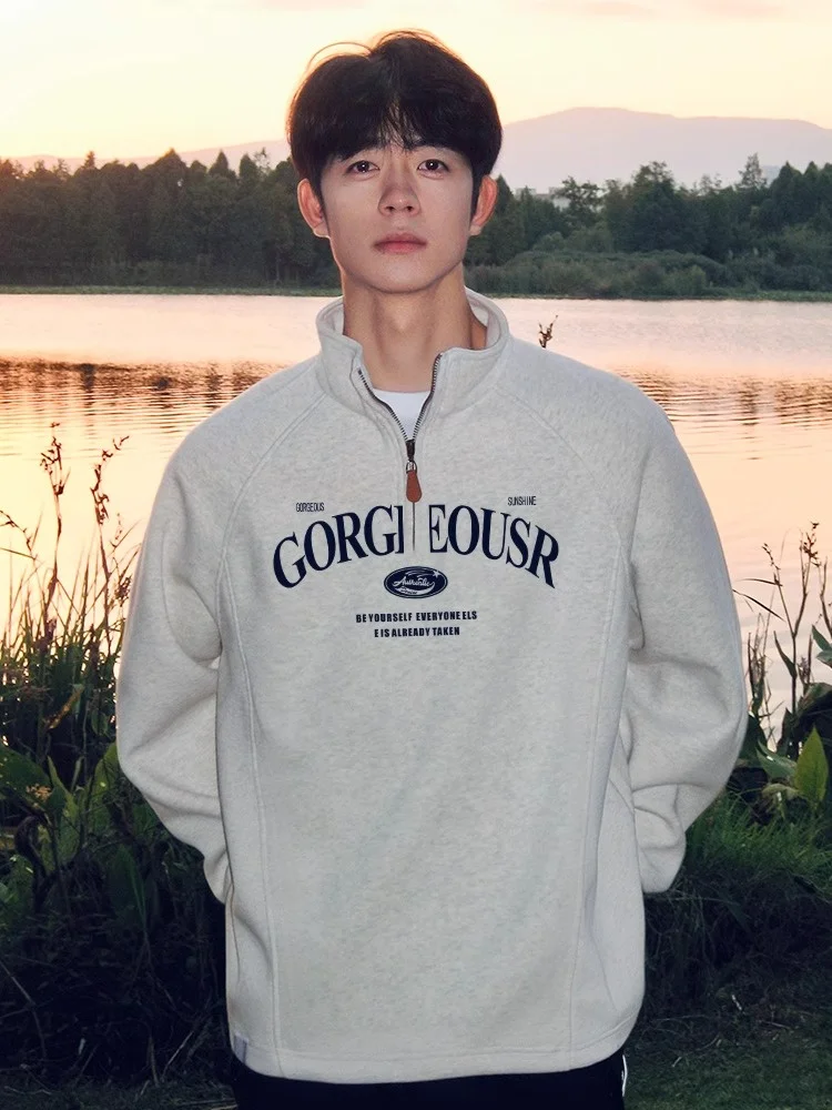 Aymelon American Retro f Zipper Stand Collar Sweatirt Men's Loose Inner Wear Spring Autumn Jaet Inner Casual Wear
Aymelon American Retro f Zipper Stand Collar Sweatirt Men's Loose Inner Wear Spring Autumn Jaet Inner Casual Wear