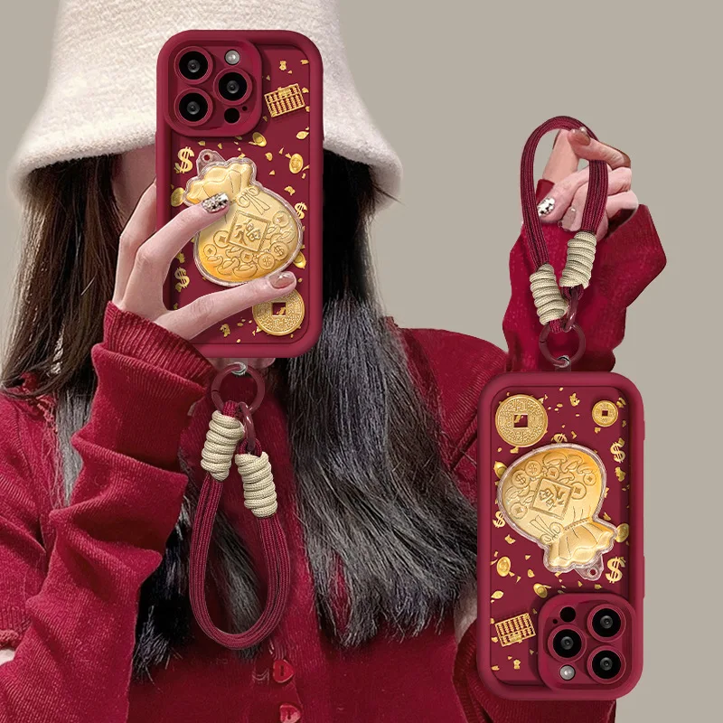 Golden foil lucky bag hanging rope suitable for Apple 17 pro max phone case iPhone 15 New Year 16 silicone 14 Huawei 13
Golden foil lucky bag hanging rope suitable for Apple 17 pro max phone case iPhone 15 New Year 16 silicone 14 Huawei 13