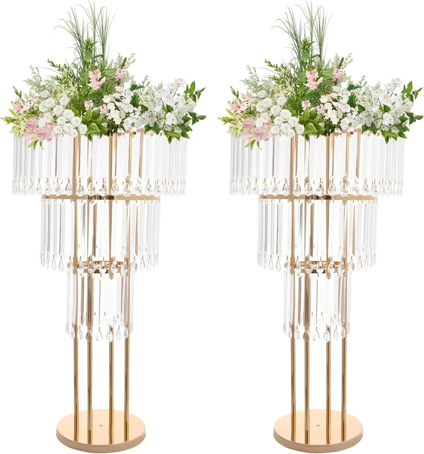 2Pcs 38.58 Inches Tall Wedding Flower Vase, Wedding Road Lead Flowers Holders, With
2Pcs 38.58 Inches Tall Wedding Flower Vase, Wedding Road Lead Flowers Holders, With