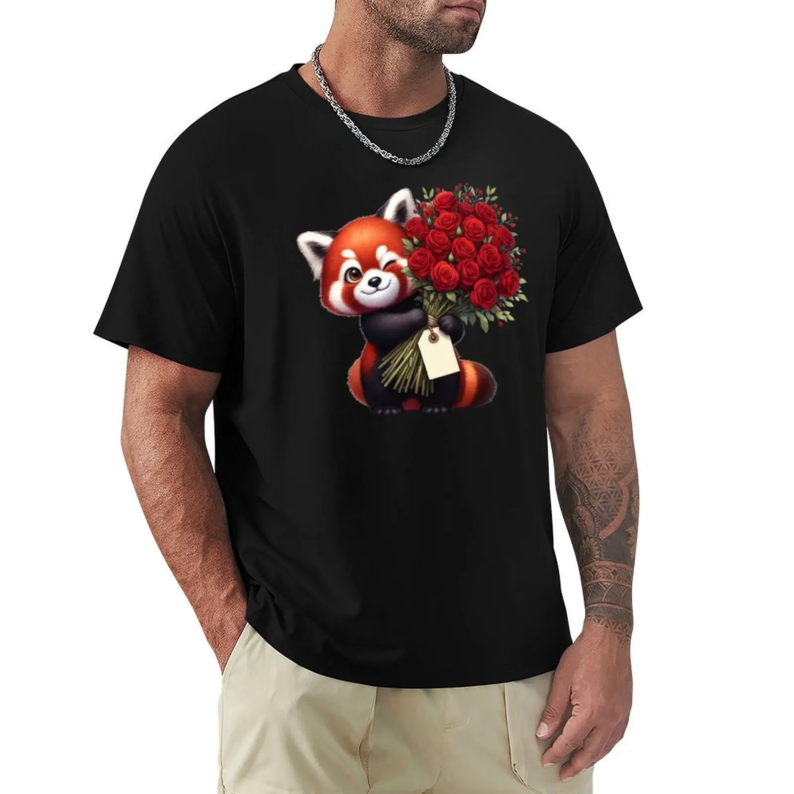 Cute red panda's loving expression! T-Shirt Plus Size Quick Dry Sports Tee
Cute red panda's loving expression! T-Shirt Plus Size Quick Dry Sports Tee