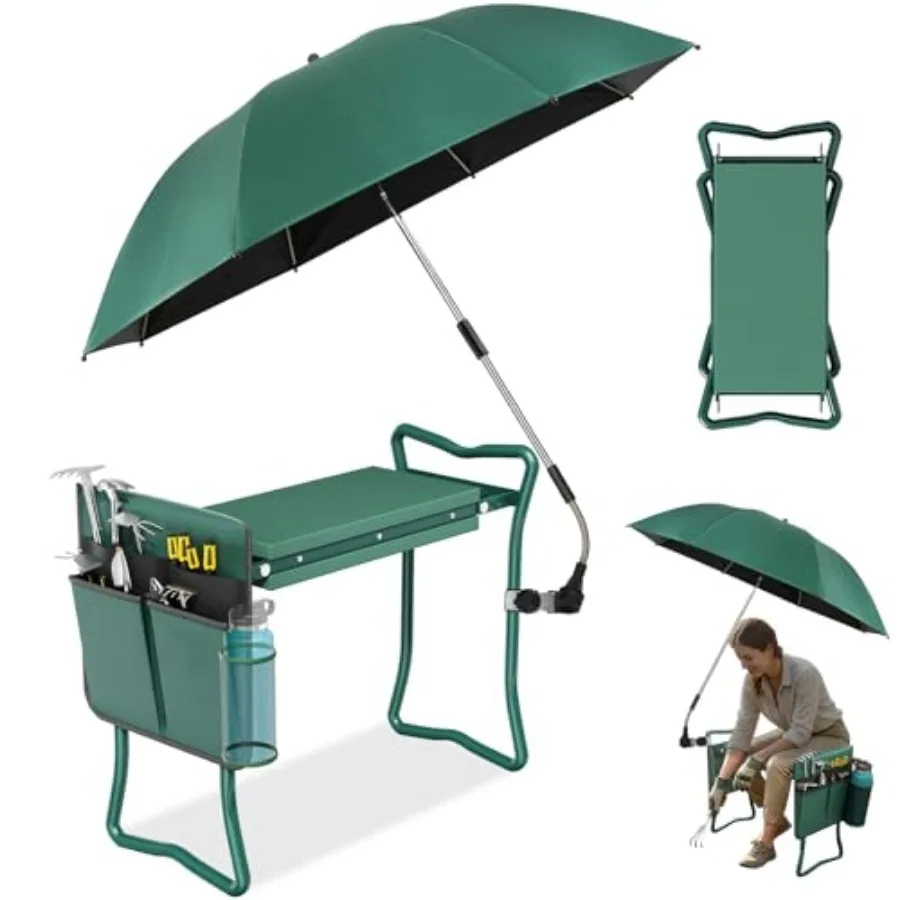 2-in-1 Garden Kneeler with Umbrella, Garden Kneeling Bench and Umbrella, Portable Garden Stool Loads Capacity 330lb and Garden
2-in-1 Garden Kneeler with Umbrella, Garden Kneeling Bench and Umbrella, Portable Garden Stool Loads Capacity 330lb and Garden
