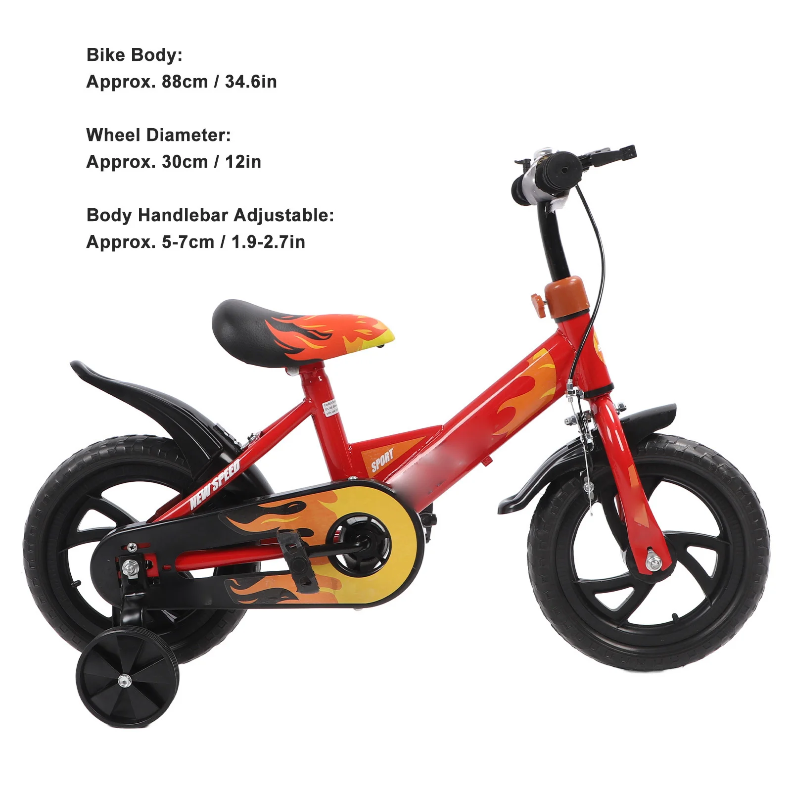 Outdoor Children's Sports Tricycle, Kids Bike 12 Inch Foam Wheel High Carbon Steel Frame Children Sports Bicycle with Wheels
Outdoor Children's Sports Tricycle, Kids Bike 12 Inch Foam Wheel High Carbon Steel Frame Children Sports Bicycle with Wheels