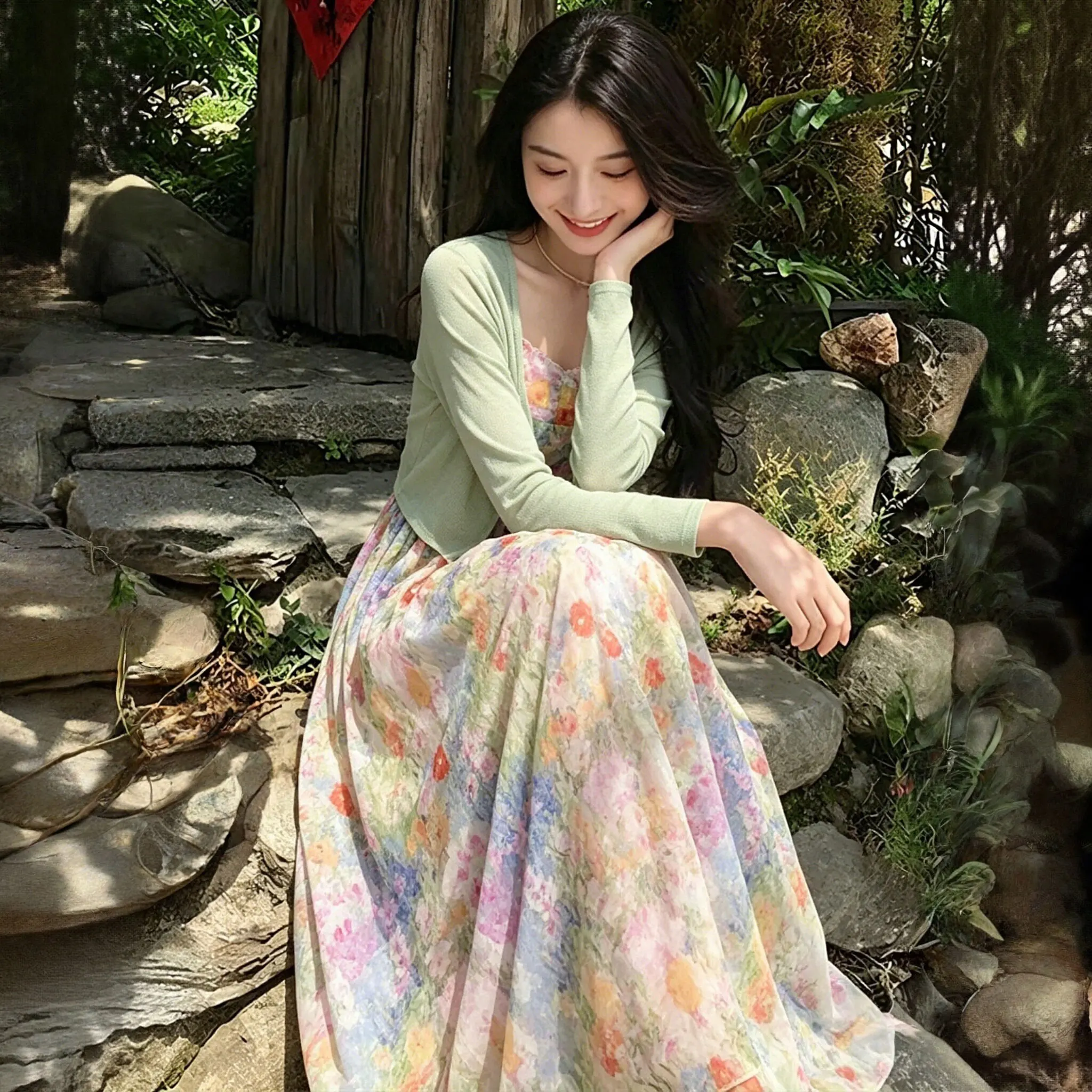 Summer 2026 Floral Print Halter Neck Two-Piece Set Slimming Waist Design Beach Photo Ready Women's Fashion Ensemble
Summer 2026 Floral Print Halter Neck Two-Piece Set Slimming Waist Design Beach Photo Ready Women's Fashion Ensemble