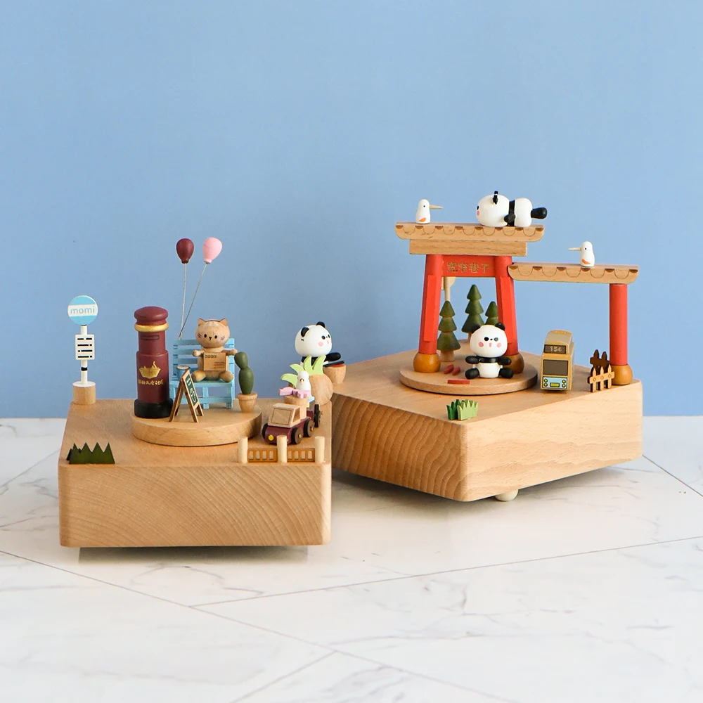 Beech Wood Clockwork Music Toy Box Animal Music Boxes With Free Custom Logo
Beech Wood Clockwork Music Toy Box Animal Music Boxes With Free Custom Logo