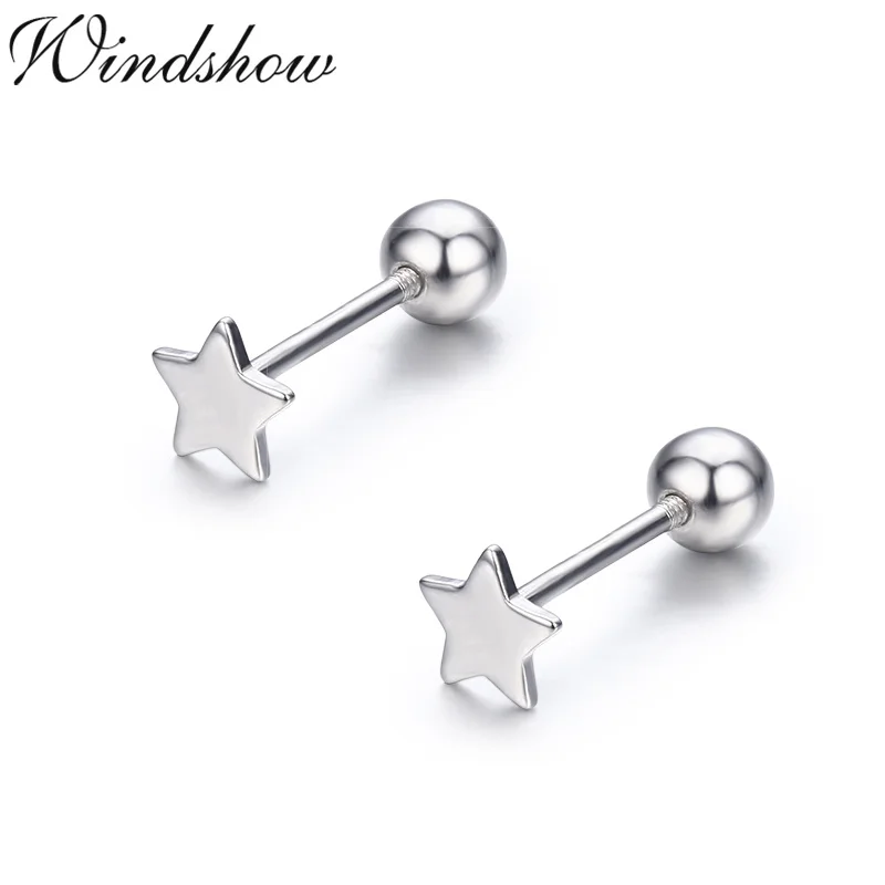 Cute 925 Sterling Silver Small Smooth Star Screw Back Stud Earrings For Women Girls Piercing Jewelry Orecchini Aros Aretes
Cute 925 Sterling Silver Small Smooth Star Screw Back Stud Earrings For Women Girls Piercing Jewelry Orecchini Aros Aretes