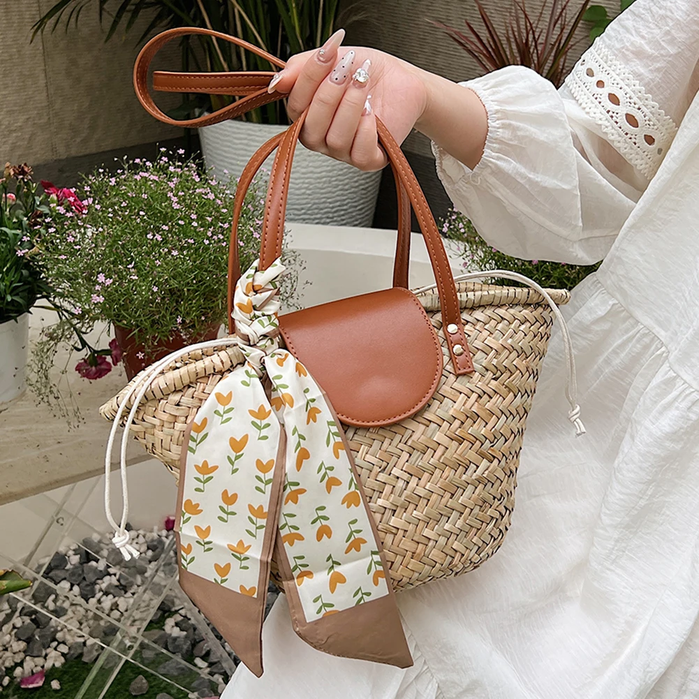 Женская соломенная сумка-тоут, летняя пляжная сумка, вместительная модная плетеная сумка с лентой, шикарная сумка-хобо для путешествий на природе
Женская соломенная сумка-тоут, летняя пляжная сумка, вместительная модная плетеная сумка с лентой, шикарная сумка-хобо для путешествий на природе