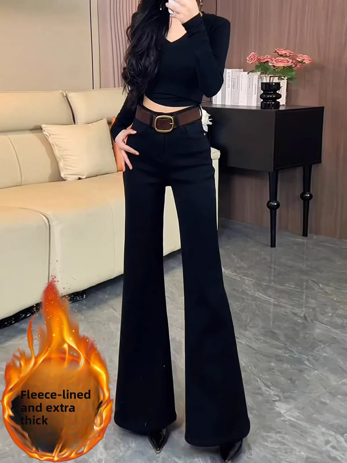 High Waist Flared Jeans Women's Fce Lined Straight Leg Spring 2026 Slimming Tapered Pants Casual ket Design Zipper Closure
High Waist Flared Jeans Women's Fce Lined Straight Leg Spring 2026 Slimming Tapered Pants Casual ket Design Zipper Closure